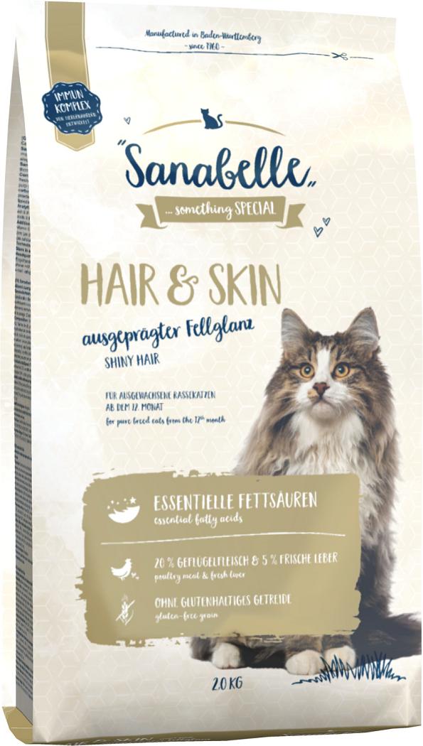 Sanabelle Hair & Skin ДОМАШНЯ ПТИЦЯ корм для котів для шкіри і шерсті 10 кг (83430010) Sanabelle Hair & Skin ДОМАШНЯ ПТИЦЯ корм для котів для шкіри і шерсті 10 кг (83430010)